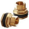Uenede 2PCS Solid Brass Bulkhead Fitting 1/2”Female x 3/4”Male Double
