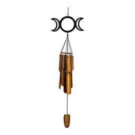 Bamboo Windchime with Triple Moon
