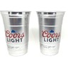 Coors Light Metal Aluminum 22 Ounce Cups - Set of