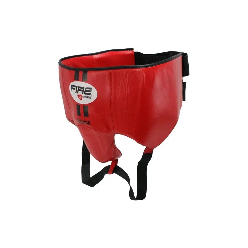 Protector Concha Riñonera Varonil Fire Sports Piel Rojo