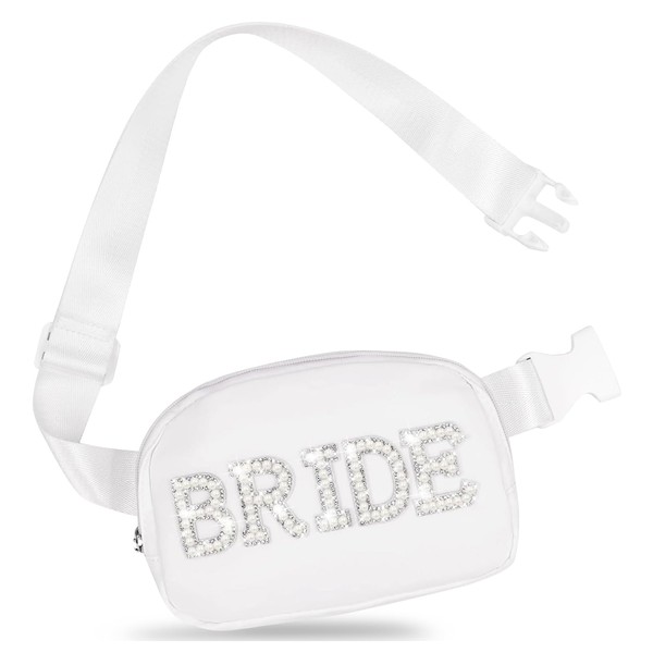 YONEEKSS Pearl Waist Bag, Bachelorette Gifts for Bride Fanny Pack