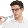 WEMOOTANTS Reading Glasses 1.5 Men, with Detachable Polarized Sunglasses Clip,
