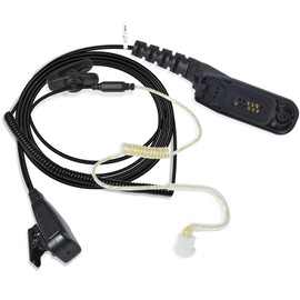 HYS Balanced Armature Walkie Talkie Earbuds with Microphone and PTT Security Police Radio Headset Compatible with Motorola DP3400 DP4400 DP4800 Two Way Radio
