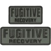 F RECOVERY EMBROIDERY PATCH 9X3 & 6X3 HOOK BACK BLACK