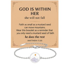 VLIEGEN Mustard Seed Bracelets Stainless Steel Faith Move Mountains Bracelet Gift styleB