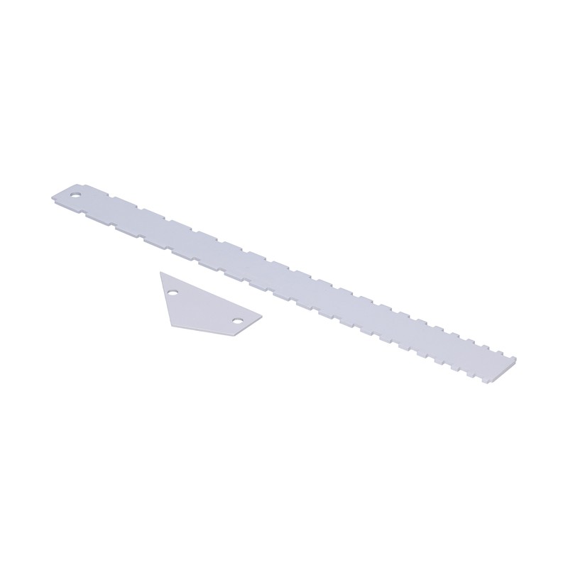 Guitar Measuring Tool Set Silver Aluminum Neck Straight Edge Fret