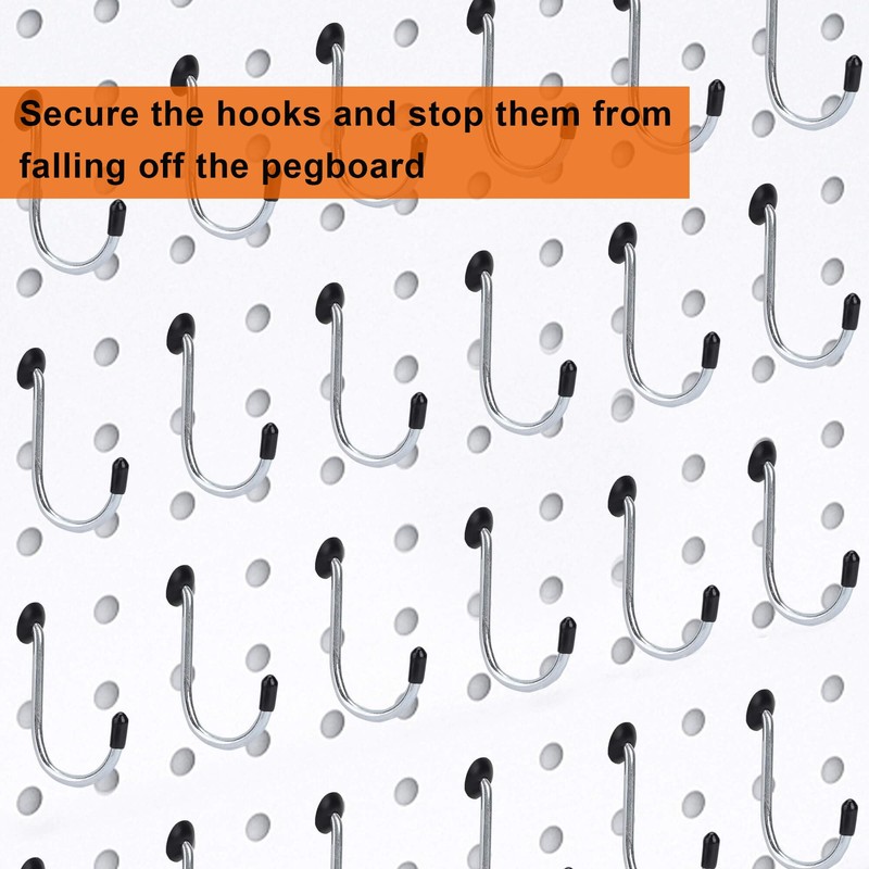 MENEONE Pegboard Hook Locks, for Stopping Hooks from Falling Off,