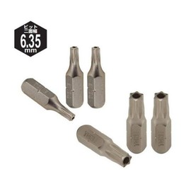 トネ(TONE) T型トルクスビット(いじり防止タイプ) BTT10HS ビット差込 T10H 内容3点