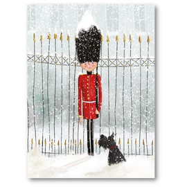 Museums & Galleries Charity Christmas Cards - Christmas Companion Royal Guard and Scottie Dog - Eco-Friendly and Recyclable - Pack of 8 Cards