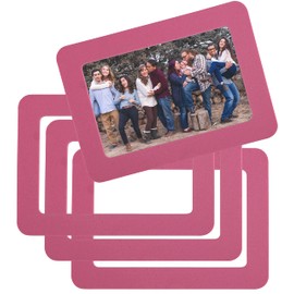 Iconikal Magnetic Photo Frames, 4 x 6-inch, 6-Pack (Pink)
