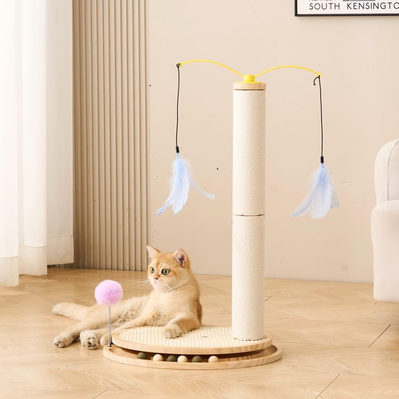 SHENGOCASE Cat Tree Scratching Post Scratcher, 26 Inch Tall, Solid