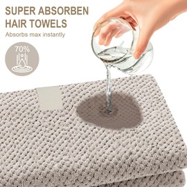 YRVCT Large Hair Turban Towel Wrap for Women, Quick Dry Super Absorbent Hair Drying Towel,Girls Anti Frizz Hair Drying Towel with Elastic Strap for Wet Hair(40 * 24inch)