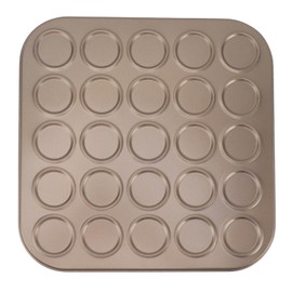Muffin Top Pan, Non Stick Cupcake Pan, Carbon Steel Muffin Tray, Whoopie Pie Baking Pan for Muffin, Eggs, Tarts and More, Even Heating (25 Hole)