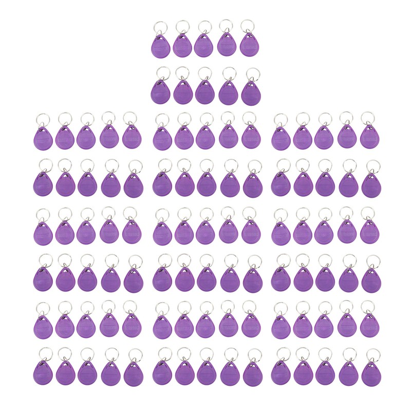 100PCS Door Lock Key Fobs 125KHz Read Only Smart Contactless