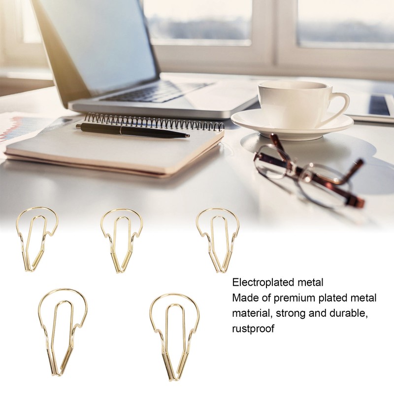 50Pcs Metal Pen Clips Multifunction Strong Clamping Force Electroplated Pen