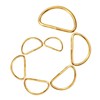 Tofficu 100pcs D Ring Jump Rings for Keychains D Shape