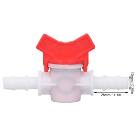 2 Piece Control Valve Water Plastic Valve 10MM Water Valve Connector Stop Controller Regulator ABS Switch Accessories Kit (10mm Flow Regulator)
