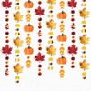 NICROHOME EUR Fall Autumn Paper Garlands with Glitter Pumpkin Maple