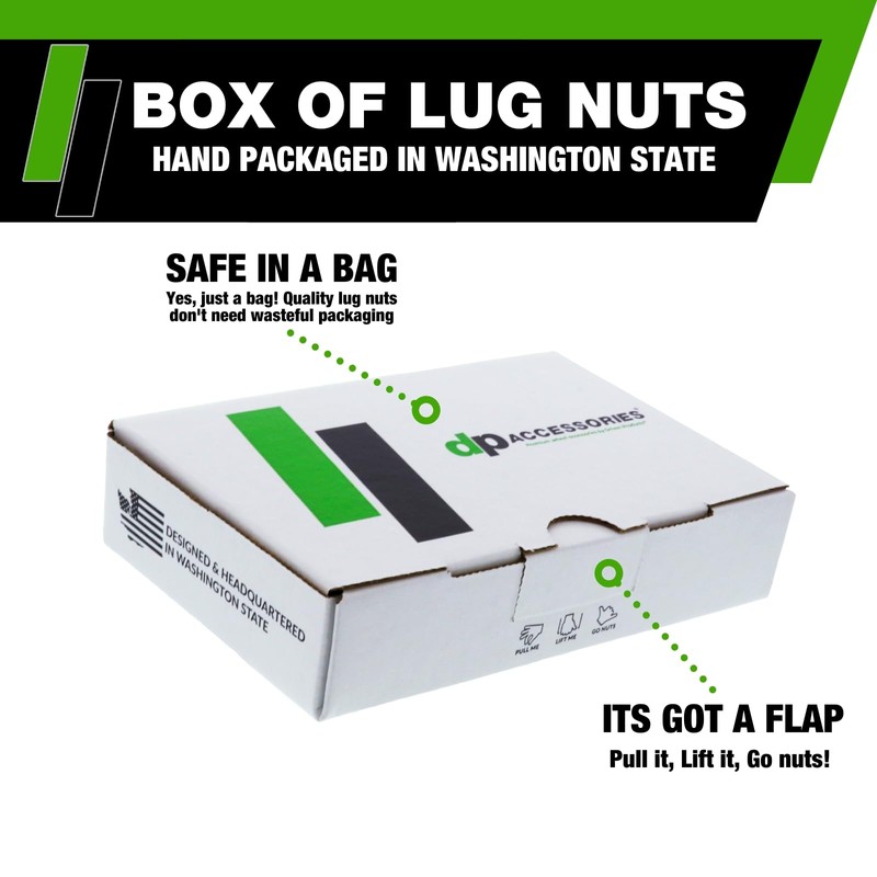 DPAccessories Lug Nuts Compatible with 1992-1995 Honda Civic | Black