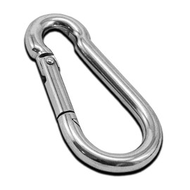 Seleq Zinc Plated Steel Carabiner Spring Snap Hook 1/4" Set of 100