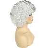 Short Curly Wig Black and White Wavy Hair Curly Wig
