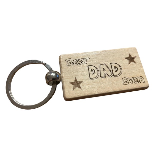 Ashton and Finch Dad Keyring Gift – Wooden Laser Engraved