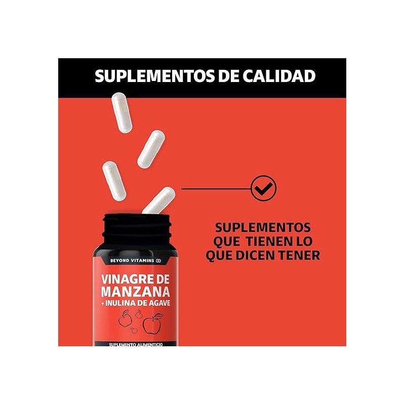 Vinagre de Manzana + Inulina de Agave | 60 Cápsulas