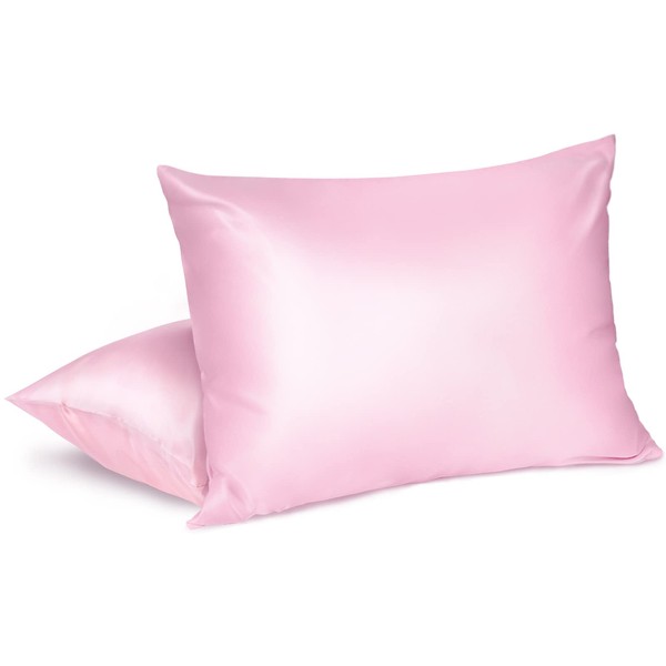 Fittia Satin Pillowcase 2 Pack, Silk Satin Pillow Cases for