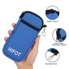 Hifot 2 Pack Double Soft Glasses Case with Carabiner Hook,