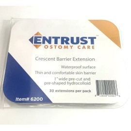 Entrust Ostomy Care 30 Entrust 6200 Crescent Barrier Extensions 1" Wide Pre-Cut Exp. 27-28