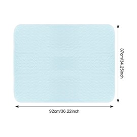 Lunaanda Washable Bed Pad Protector, Absorbent Incontinence Bed Pad Waterproof Incontinence Bed Sheet Reusable Bed Wetting Sheet Underpad Mattress Protector for Children and Adults, 92 x 87 cm, Blue