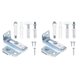 Folding Door Hardware Repair Kit-Bifold Closet Door Replacement Parts for 7/8" to 1" Track-Includes Top & Bottom Pivot,Bracket,Guide Wheel-Fix Sliding Wardrobe Doors (2)