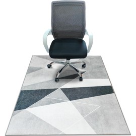 CROCHEN Office Chair Mat - 100 * 120CM Anti-Slip Table and Chair Cushion for Carpets Hardwood Floors Multi Purpose Home Office Floor Protectors (Grey, 100 * 120cm)