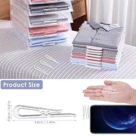 Molain Plastic Alligator Clips, 300 Pieces Clear Garment Clips Transparent Shirt Clips Clothes Pins U Shape Alligator Clip for Ties Socks Pants Shirts