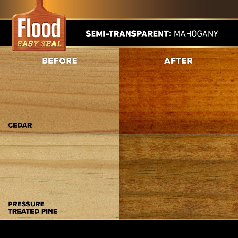 Flood Easy Seal 1 gal. Mahogany Semi-Transparent Exterior Wood Finish