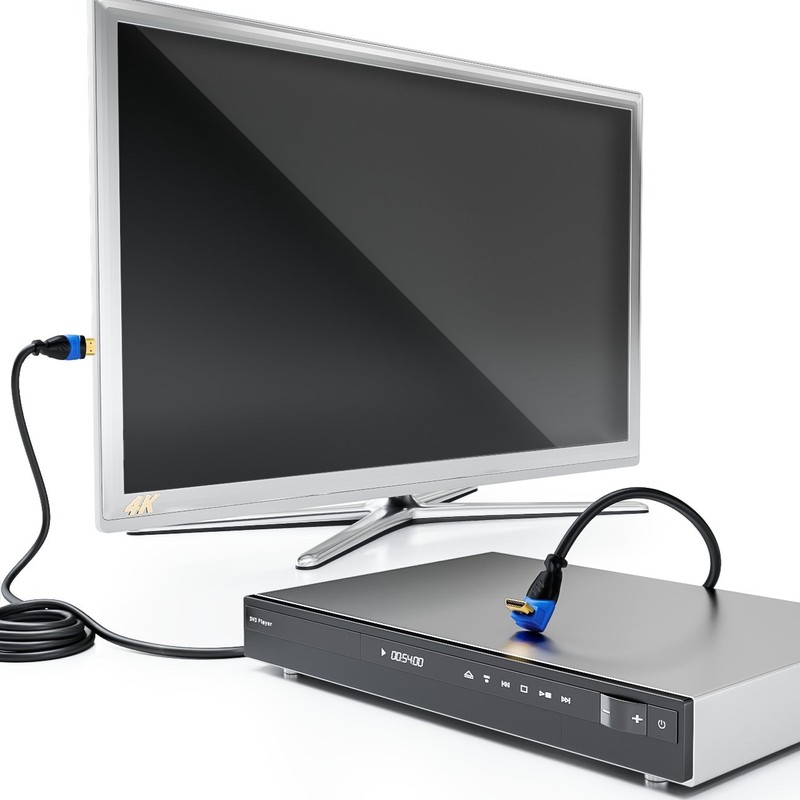 deleyCON (1.65 ft.) 0.5m HDMI 270° angle cable - compatible