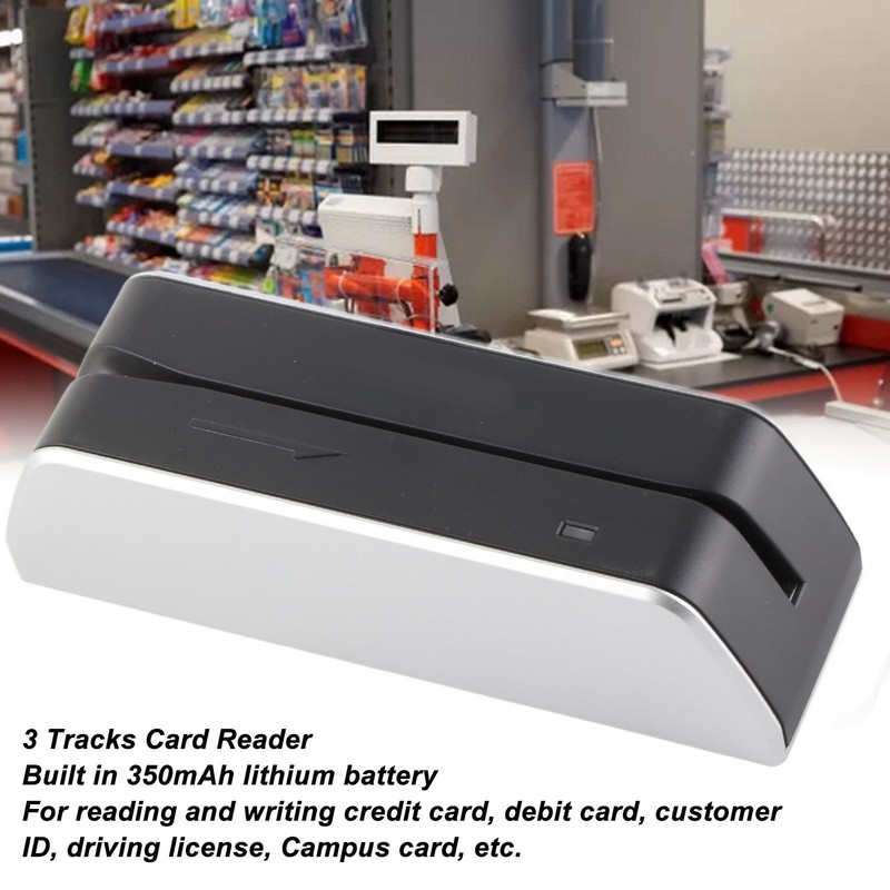 3 Tracks Card Reader USB Interface Mini Magnetic Stripe Reader