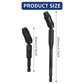 2 Pcs Magnetic Pivot Drill Bit Holder, 1/4" Hex Quick Release Flexible Drill Bit Extension, Pivoting Screwdriver Bit Holder for Narrow Spaces, Durable Magnetic Drill Bit Holders for Power Tools