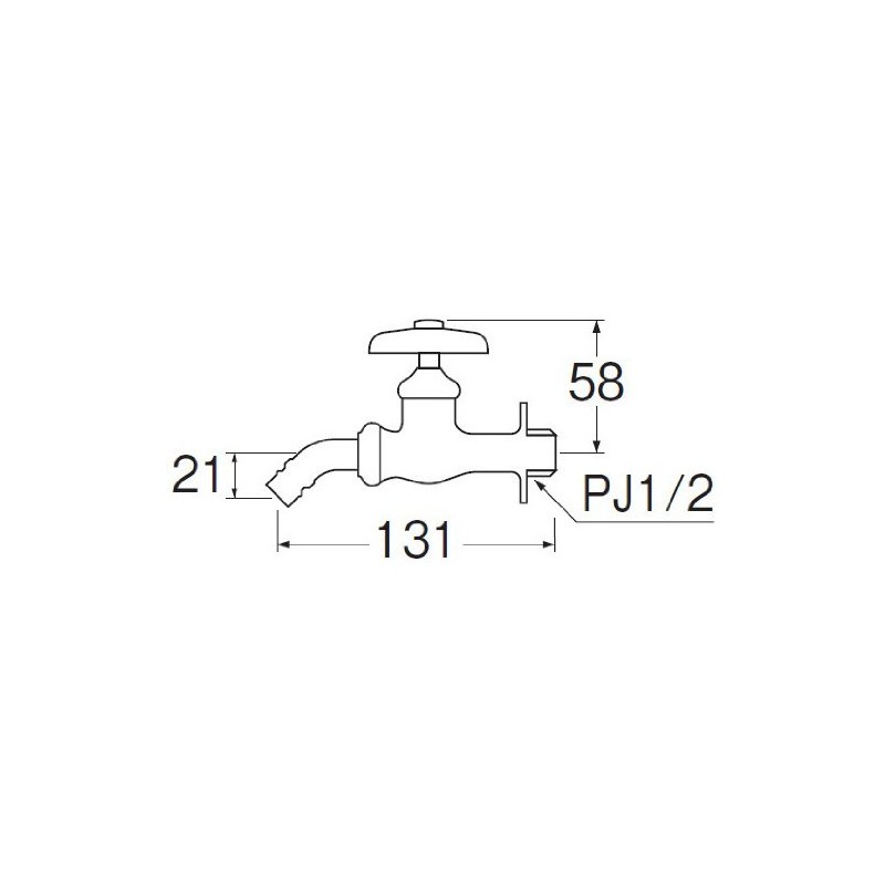SANEI Y123-13 Home Faucet for Washing Machines, Water Supply Hose