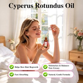Cyperus Rotundus Oil for Hair Removal, 60ml – Helps Slow Hair Regrowth, Moisturizing & Soothing, for Women & Men, All Skin Types