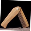 Outanaya 1set Multi-functional Wooden Pocket Comb Hair Styling Tool Portable