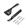 QWORK® Metal Leather Skiver and Curved Shape Safety Beveler Skiver,