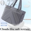 Keureedg Tote Bag for Women, Puffy Work Handbag with Zipper