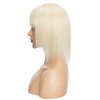 Silk Base Remy Clip In On Hair Topper with Bangs