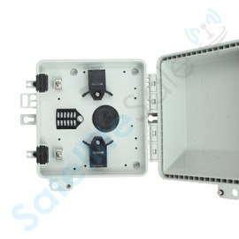 SatelliteSale Demarcation Box Outdoor Fiber Optic Network Interface Device (NID), 12-Port FTTH/FTTP Enclosure, Wall-Mountable Termination Box for Telecom, Broadband, and Data Applications