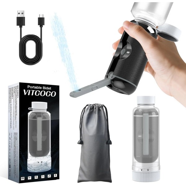 VITCOCO On-The-Go Bidet Sprayer - USB-C Rechargeable & IPX7 Waterproof