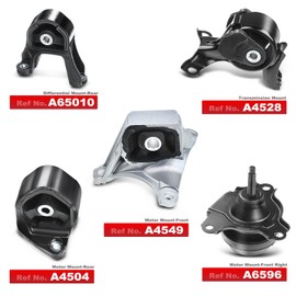 A-Premium 5PCS Engine Motor Mount and Transmission Mount Set Compatible with Honda CR-V CRV 2002 2003 2004 2005 2006 L4 2.4L, 4WD Manual Transmission