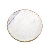 Godinger White Marble Lazy Susan with Gold Rim, Centerpiece16x16 Dimensions