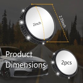 NoBrand Blind Spot Mirrors 2 Pack, Side View Mirror Blindspot Rhinestone Car Accessories