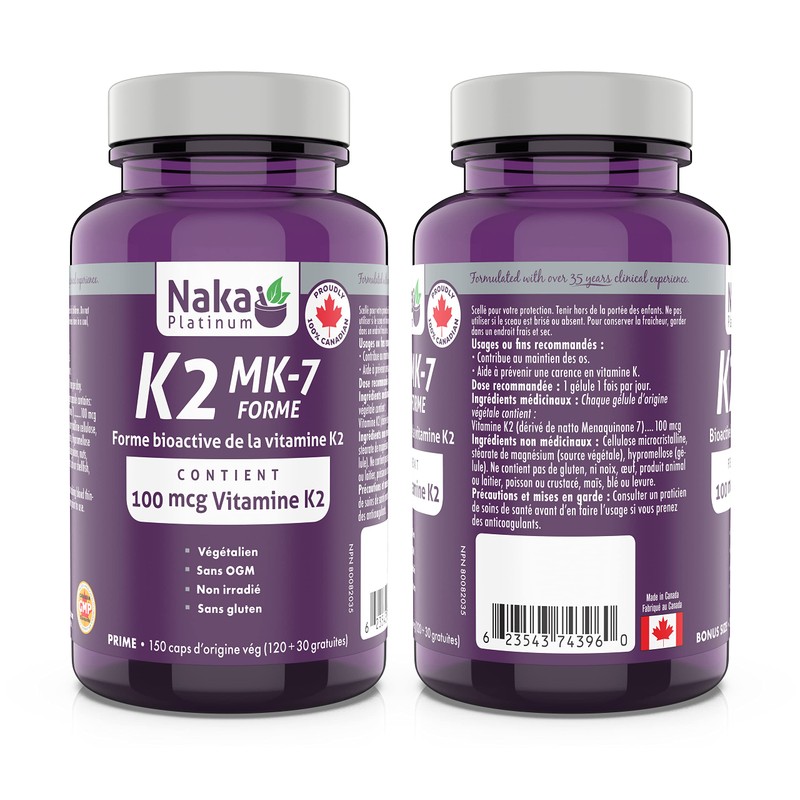 Naka Pro Herbs Naka Platinum K2 (mk-7 Form) 100mcg 150